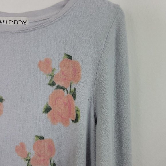Wildfox White Prairie Rose Floral Pullover Sweater in Size Medium - Picture 4 of 7